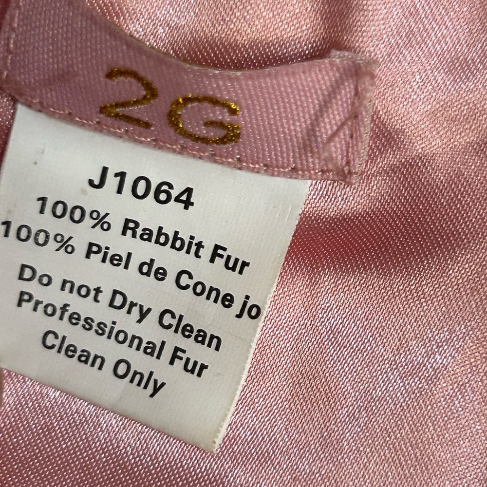 Pink Rabbit Fur Cropped Jacket - Picture 6 of 8